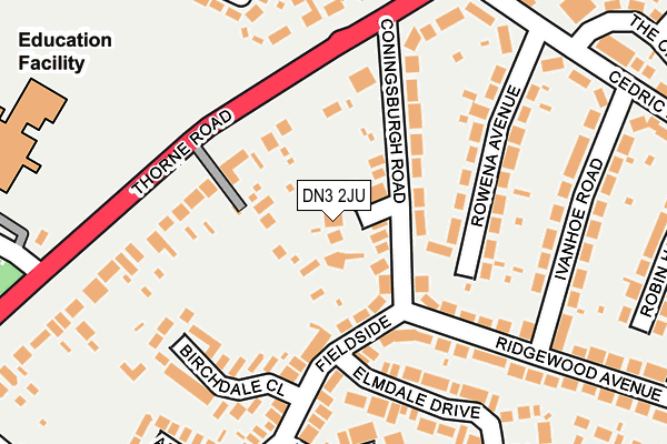 DN3 2JU map - OS OpenMap – Local (Ordnance Survey)