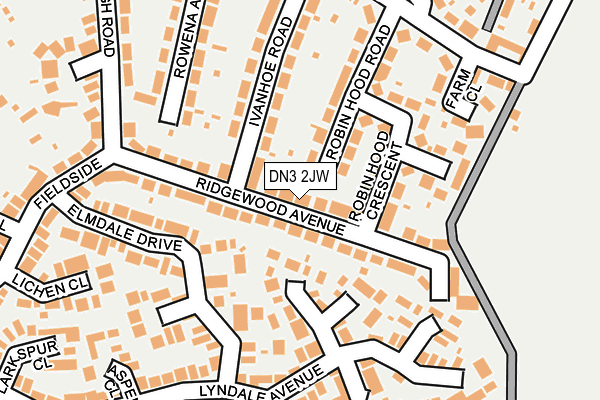 DN3 2JW map - OS OpenMap – Local (Ordnance Survey)