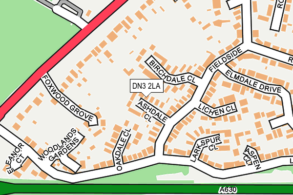 DN3 2LA map - OS OpenMap – Local (Ordnance Survey)