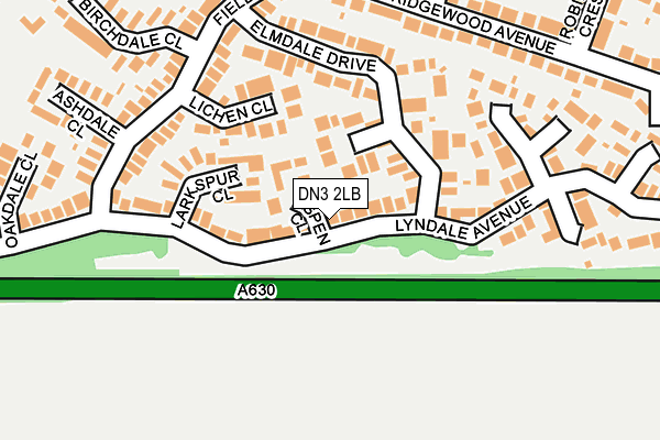 DN3 2LB map - OS OpenMap – Local (Ordnance Survey)