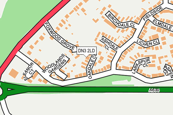 DN3 2LD map - OS OpenMap – Local (Ordnance Survey)
