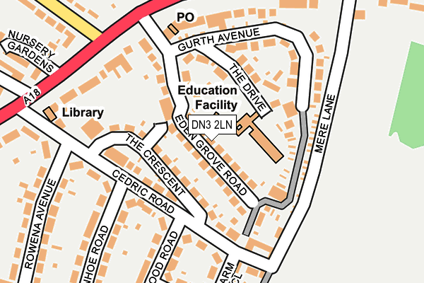 DN3 2LN map - OS OpenMap – Local (Ordnance Survey)