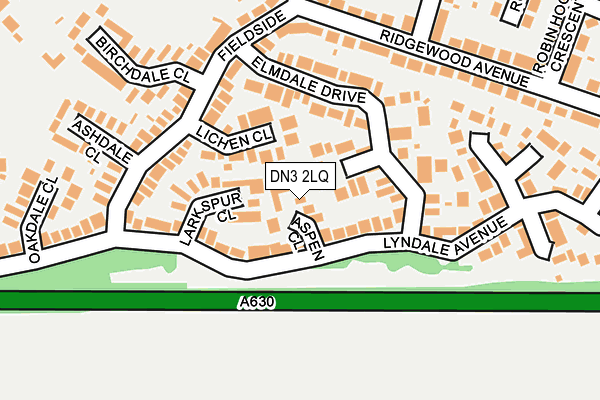 DN3 2LQ map - OS OpenMap – Local (Ordnance Survey)