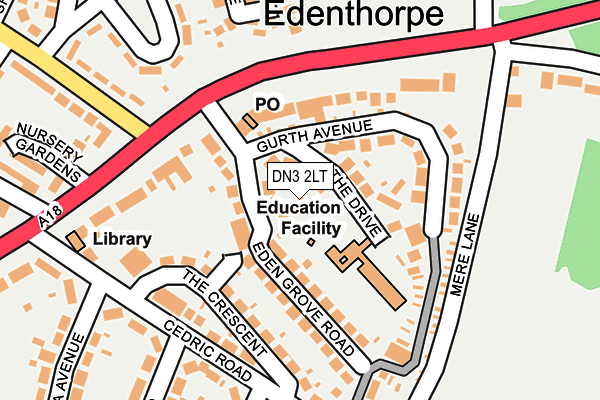 DN3 2LT map - OS OpenMap – Local (Ordnance Survey)