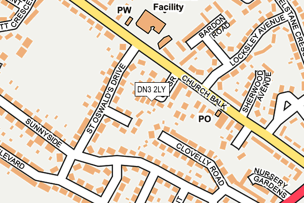 DN3 2LY map - OS OpenMap – Local (Ordnance Survey)