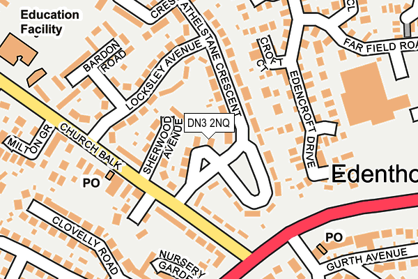 DN3 2NQ map - OS OpenMap – Local (Ordnance Survey)