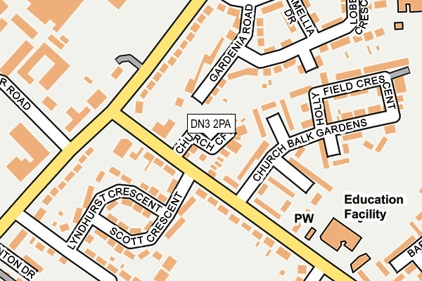 DN3 2PA map - OS OpenMap – Local (Ordnance Survey)