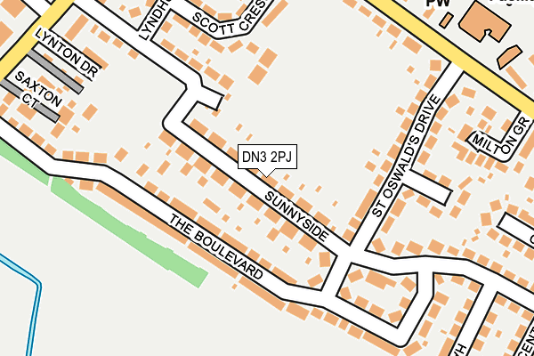 DN3 2PJ map - OS OpenMap – Local (Ordnance Survey)