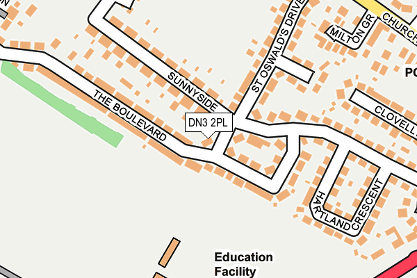 DN3 2PL map - OS OpenMap – Local (Ordnance Survey)