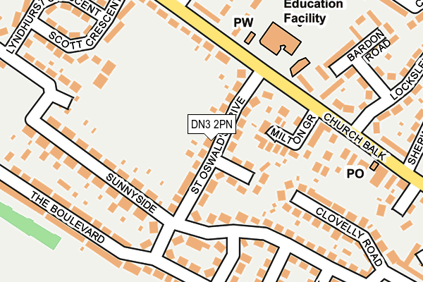 DN3 2PN map - OS OpenMap – Local (Ordnance Survey)