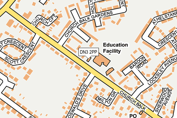 DN3 2PP map - OS OpenMap – Local (Ordnance Survey)