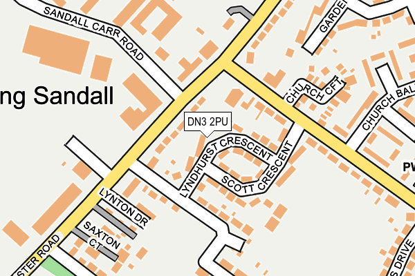 DN3 2PU map - OS OpenMap – Local (Ordnance Survey)