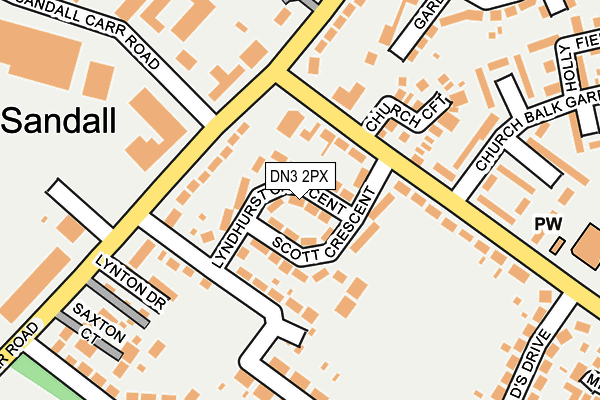 DN3 2PX map - OS OpenMap – Local (Ordnance Survey)