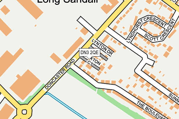 DN3 2QE map - OS OpenMap – Local (Ordnance Survey)