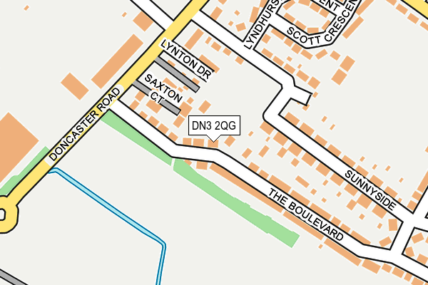 DN3 2QG map - OS OpenMap – Local (Ordnance Survey)