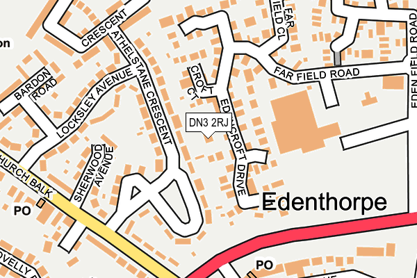 DN3 2RJ map - OS OpenMap – Local (Ordnance Survey)