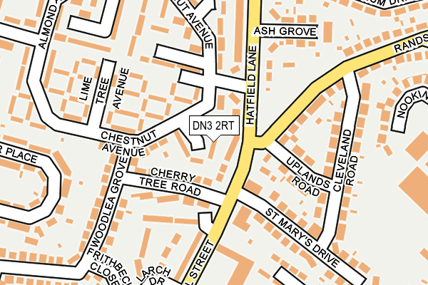 DN3 2RT map - OS OpenMap – Local (Ordnance Survey)