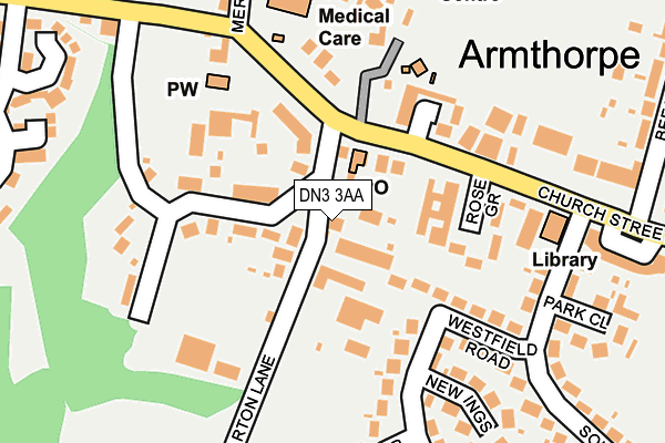 DN3 3AA map - OS OpenMap – Local (Ordnance Survey)