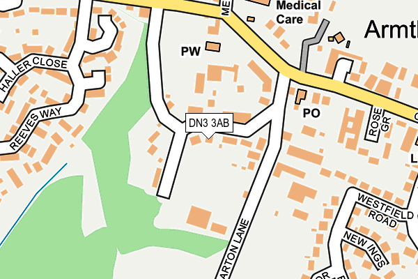 DN3 3AB map - OS OpenMap – Local (Ordnance Survey)