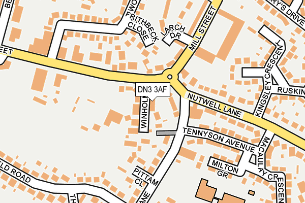 DN3 3AF map - OS OpenMap – Local (Ordnance Survey)