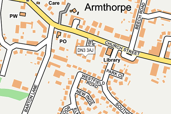 DN3 3AJ map - OS OpenMap – Local (Ordnance Survey)