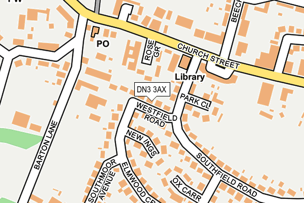 DN3 3AX map - OS OpenMap – Local (Ordnance Survey)