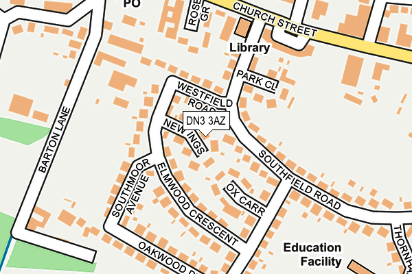 DN3 3AZ map - OS OpenMap – Local (Ordnance Survey)