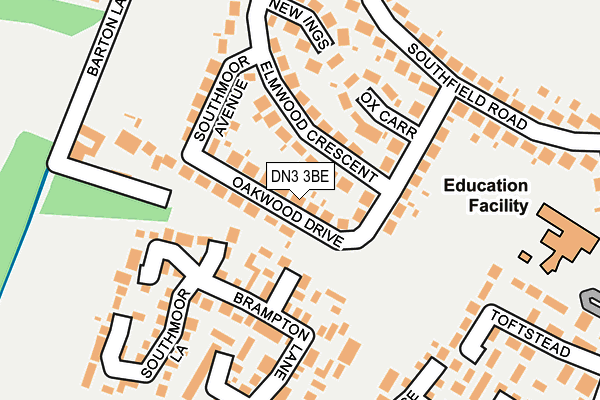DN3 3BE map - OS OpenMap – Local (Ordnance Survey)