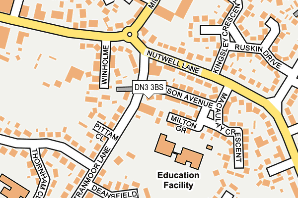 DN3 3BS map - OS OpenMap – Local (Ordnance Survey)