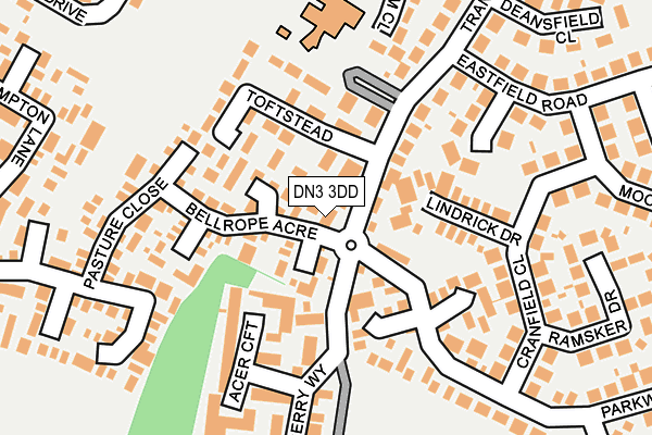 DN3 3DD map - OS OpenMap – Local (Ordnance Survey)