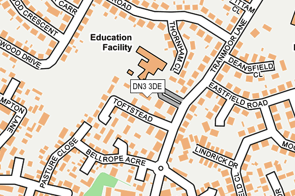 DN3 3DE map - OS OpenMap – Local (Ordnance Survey)