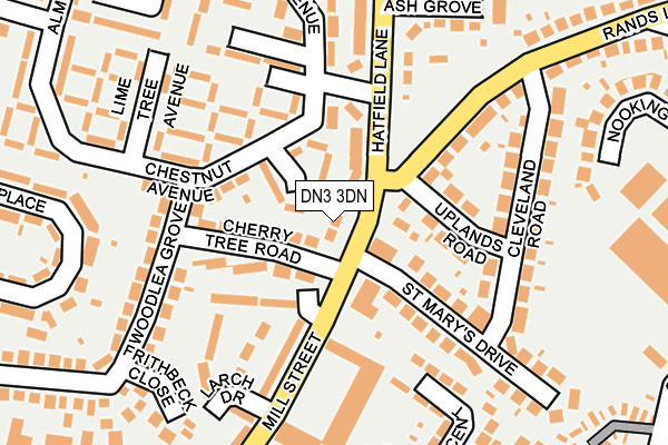 DN3 3DN map - OS OpenMap – Local (Ordnance Survey)