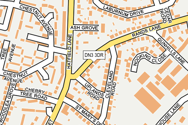 DN3 3DR map - OS OpenMap – Local (Ordnance Survey)