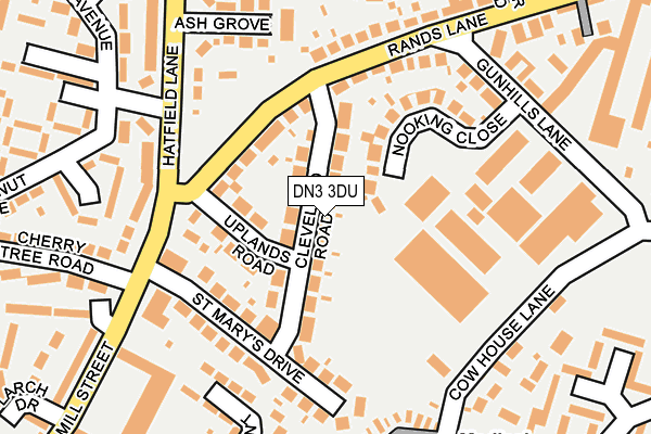 DN3 3DU map - OS OpenMap – Local (Ordnance Survey)