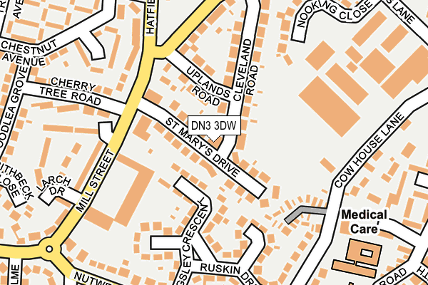 DN3 3DW map - OS OpenMap – Local (Ordnance Survey)