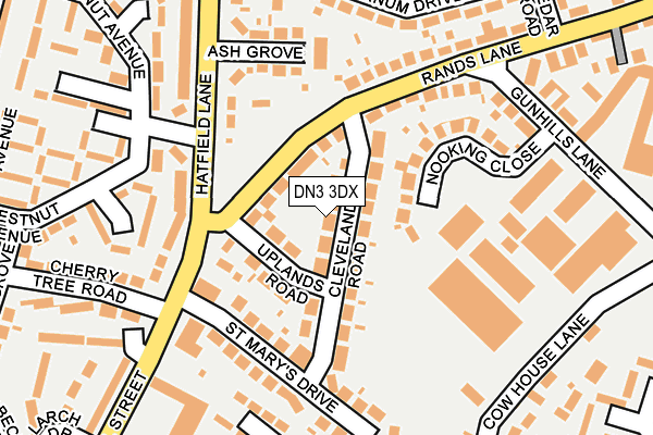 DN3 3DX map - OS OpenMap – Local (Ordnance Survey)