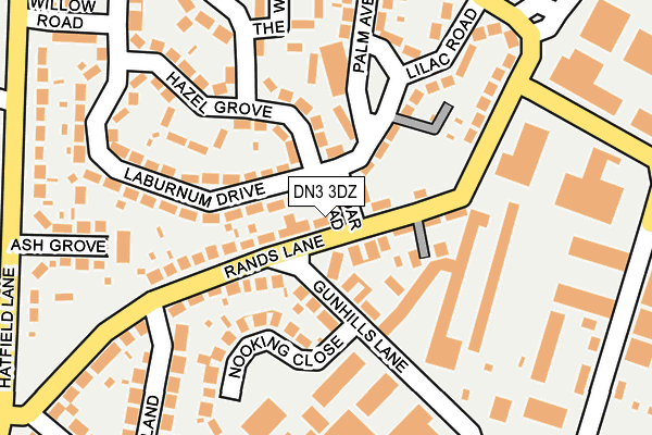 DN3 3DZ map - OS OpenMap – Local (Ordnance Survey)