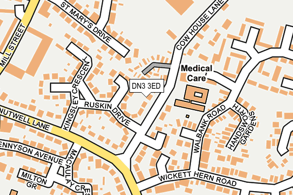 DN3 3ED map - OS OpenMap – Local (Ordnance Survey)