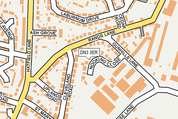 DN3 3ER map - OS OpenMap – Local (Ordnance Survey)