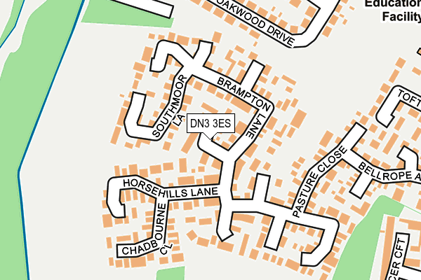 DN3 3ES map - OS OpenMap – Local (Ordnance Survey)