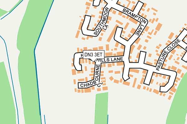 DN3 3ET map - OS OpenMap – Local (Ordnance Survey)