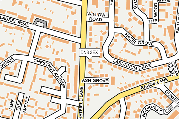 DN3 3EX map - OS OpenMap – Local (Ordnance Survey)