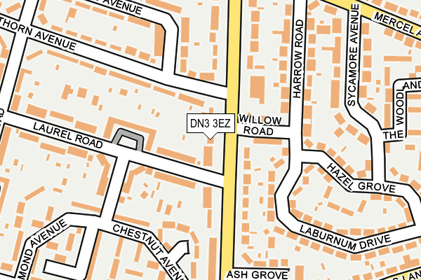 DN3 3EZ map - OS OpenMap – Local (Ordnance Survey)