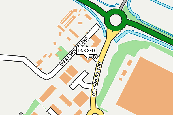 DN3 3FD map - OS OpenMap – Local (Ordnance Survey)