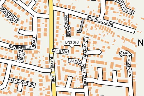 DN3 3FJ map - OS OpenMap – Local (Ordnance Survey)