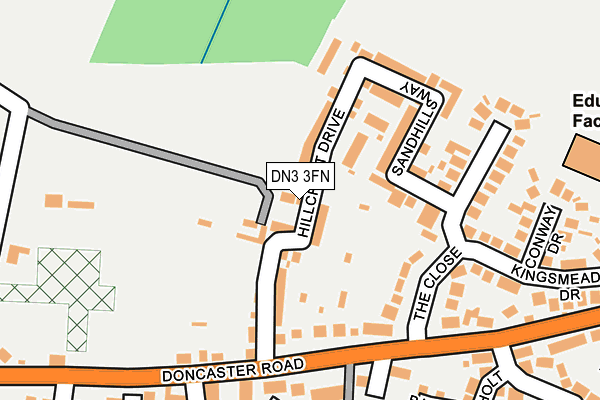 DN3 3FN map - OS OpenMap – Local (Ordnance Survey)