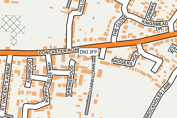 DN3 3FP map - OS OpenMap – Local (Ordnance Survey)