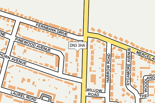 DN3 3HA map - OS OpenMap – Local (Ordnance Survey)