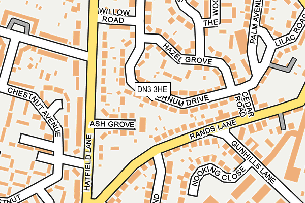 DN3 3HE map - OS OpenMap – Local (Ordnance Survey)