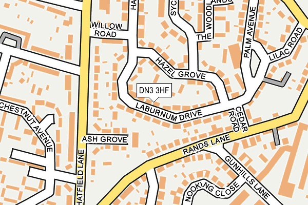 DN3 3HF map - OS OpenMap – Local (Ordnance Survey)